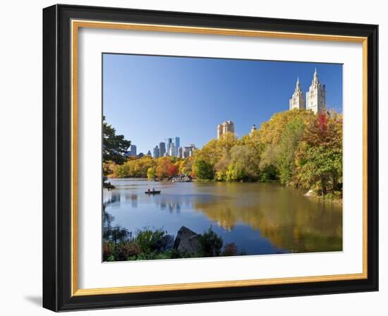 Central Park and Buildings Viewed Across Lake in Autumn, Manhattan, New York City-Gavin Hellier-Framed Photographic Print