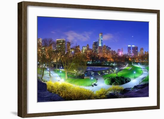 Central Park and Cityscape of New York City-SeanPavonePhoto-Framed Photographic Print