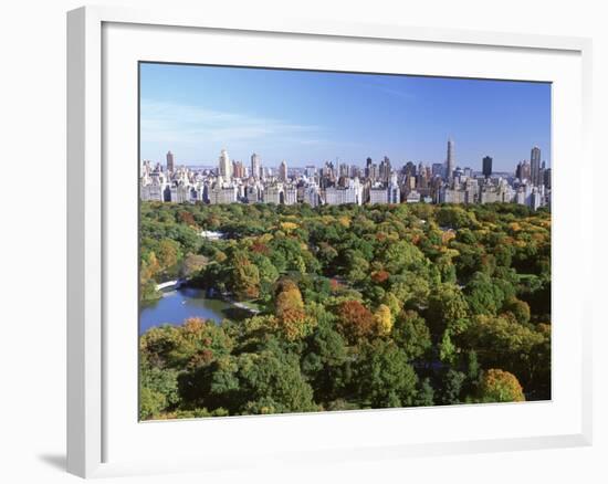 Central Park and Manhattan Buildings-Rudy Sulgan-Framed Photographic Print