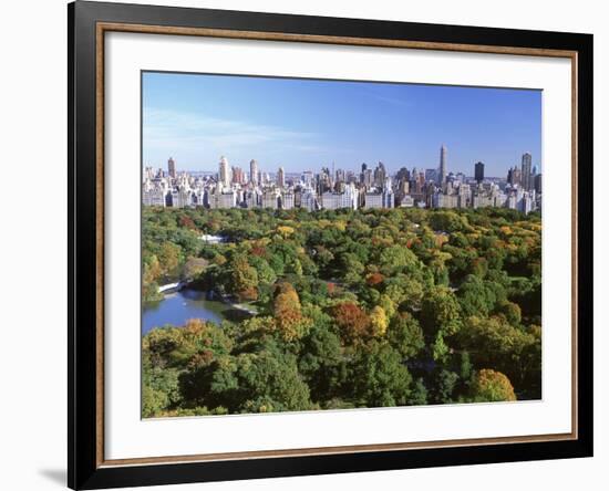 Central Park and Manhattan Buildings-Rudy Sulgan-Framed Photographic Print