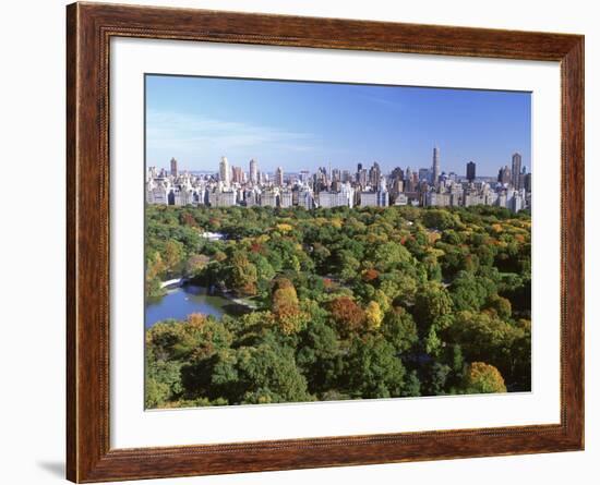 Central Park and Manhattan Buildings-Rudy Sulgan-Framed Photographic Print