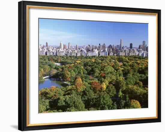 Central Park and Manhattan Buildings-Rudy Sulgan-Framed Photographic Print