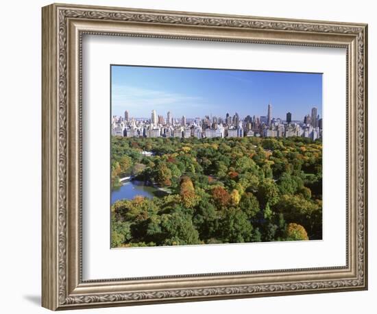 Central Park and Manhattan Buildings-Rudy Sulgan-Framed Photographic Print