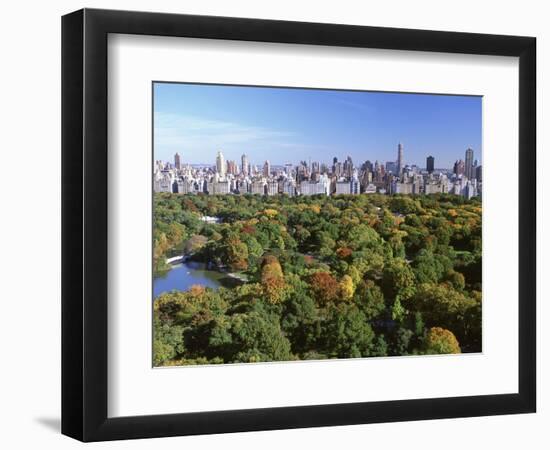 Central Park and Manhattan Buildings-Rudy Sulgan-Framed Photographic Print