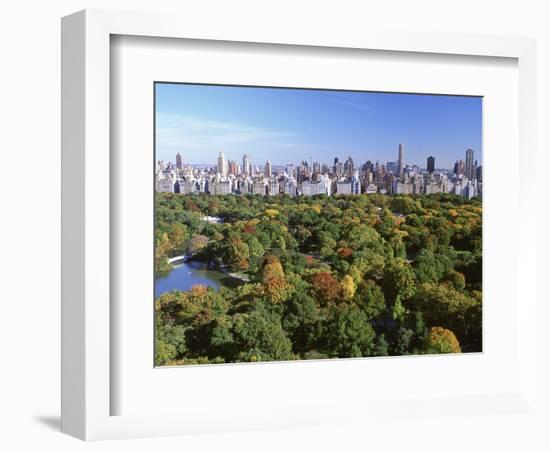 Central Park and Manhattan Buildings-Rudy Sulgan-Framed Photographic Print