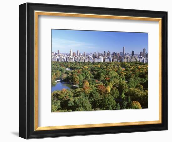 Central Park and Manhattan Buildings-Rudy Sulgan-Framed Photographic Print