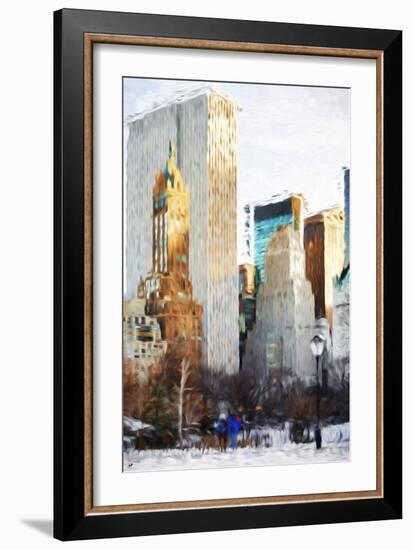 Central Park Buildings III - In the Style of Oil Painting-Philippe Hugonnard-Framed Giclee Print