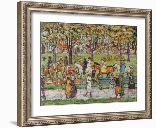 Central Park, c.1914-15-Maurice Brazil Prendergast-Framed Giclee Print