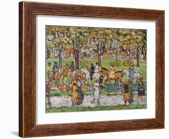 Central Park, c.1914-15-Maurice Brazil Prendergast-Framed Giclee Print