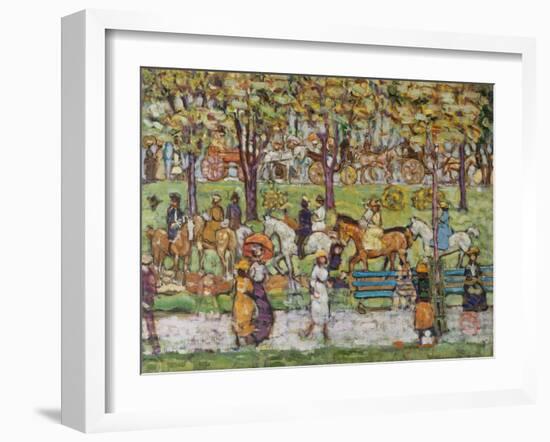 Central Park, c.1914-15-Maurice Brazil Prendergast-Framed Giclee Print