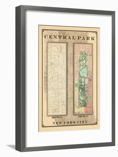 Central Park Development Composition 1815-1867, New York, United States, 1867-null-Framed Giclee Print