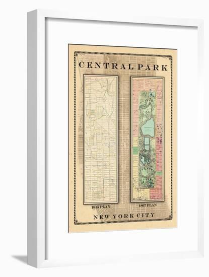 Central Park Development Composition 1815-1867, New York, United States, 1867-null-Framed Giclee Print