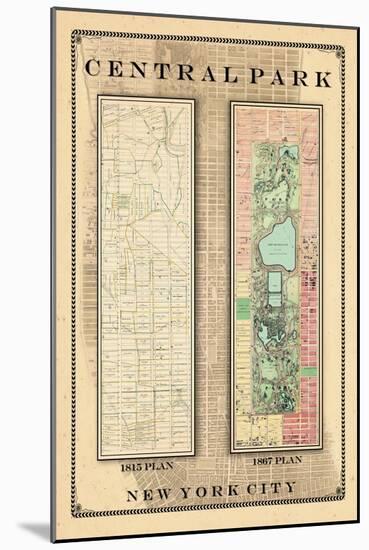 Central Park Development Composition 1815-1867, New York, United States, 1867-null-Mounted Giclee Print