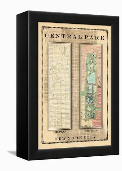 Central Park Development Composition 1815-1867, New York, United States, 1867-null-Framed Premier Image Canvas