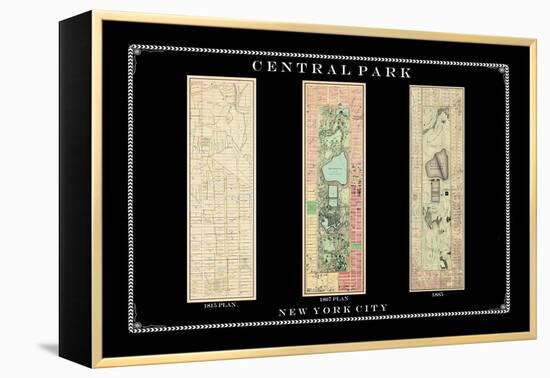 Central Park Development Composition1815-1885 - dark, New York, United States, 2007-null-Framed Premier Image Canvas