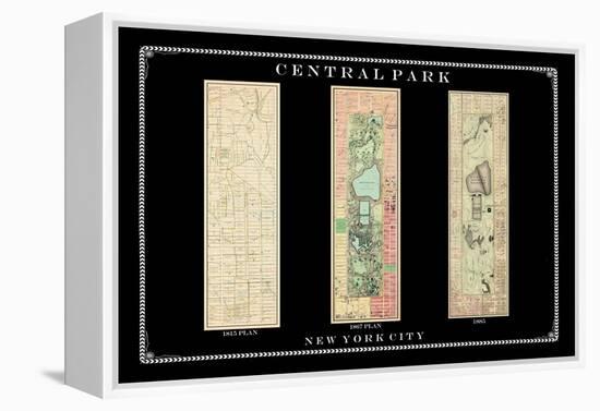 Central Park Development Composition1815-1885 - dark, New York, United States, 2007-null-Framed Premier Image Canvas