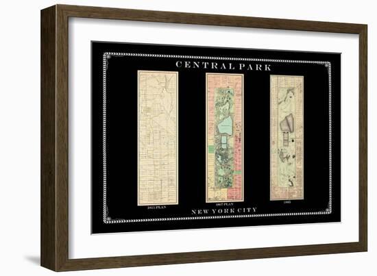 Central Park Development Composition1815-1885 - dark, New York, United States, 2007-null-Framed Giclee Print