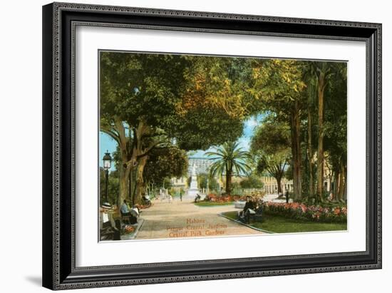 Central Park Gardens, Havana, Cuba-null-Framed Art Print