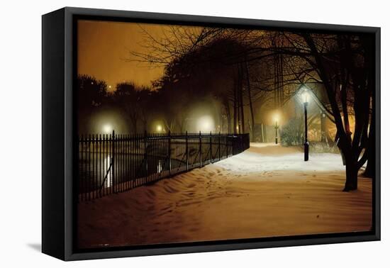 Central Park Nocturne in Snow, 2007-Max Ferguson-Framed Premier Image Canvas