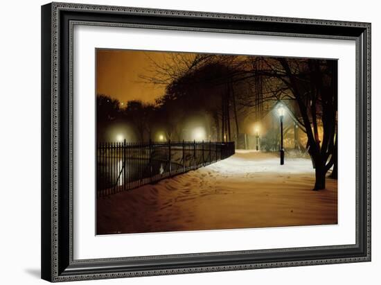 Central Park Nocturne in Snow, 2007-Max Ferguson-Framed Giclee Print