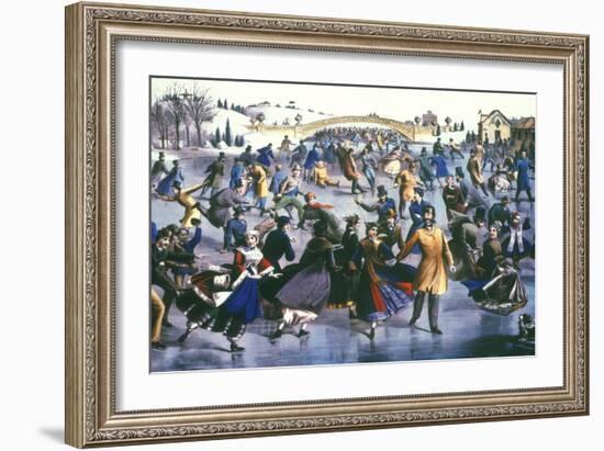 Central Park, Nyc, 1862-Currier & Ives-Framed Giclee Print