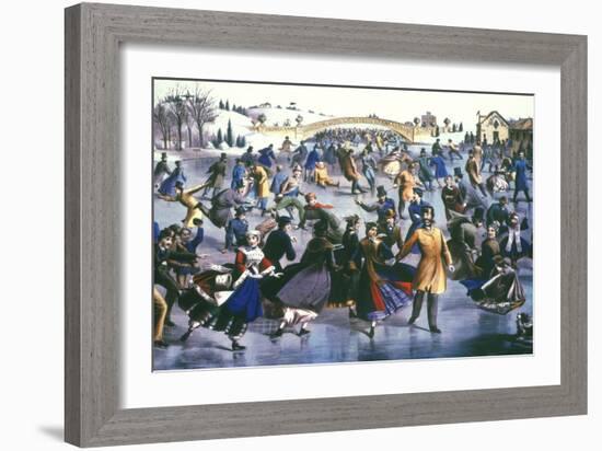 Central Park, Nyc, 1862-Currier & Ives-Framed Giclee Print