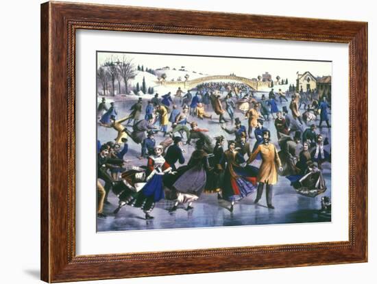 Central Park, Nyc, 1862-Currier & Ives-Framed Giclee Print