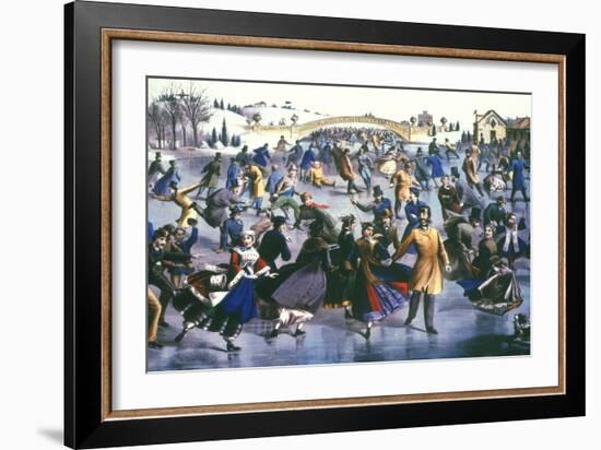 Central Park, Nyc, 1862-Currier & Ives-Framed Giclee Print