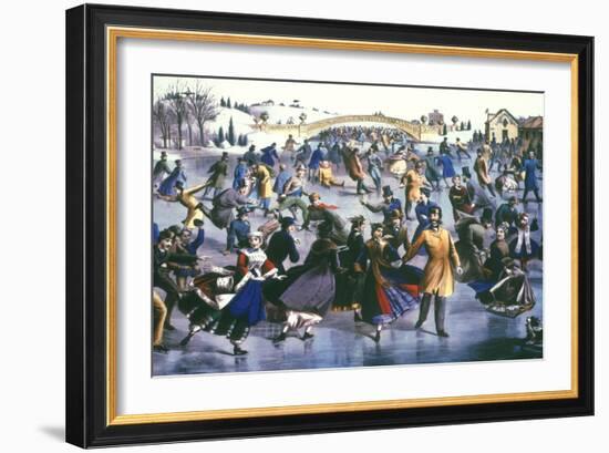 Central Park, Nyc, 1862-Currier & Ives-Framed Giclee Print