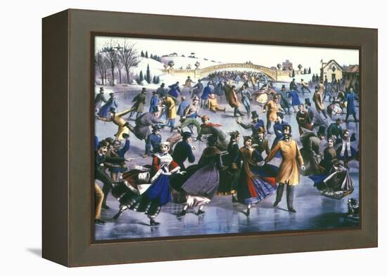 Central Park, Nyc, 1862-Currier & Ives-Framed Premier Image Canvas