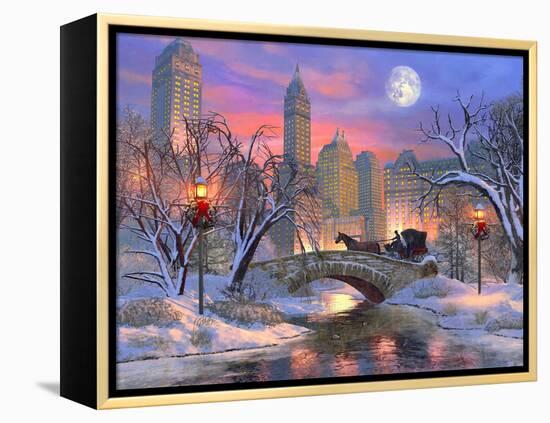Central Park Ride-Dominic Davison-Framed Stretched Canvas