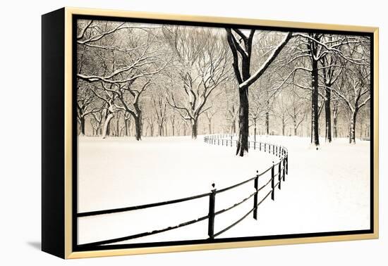 Central Park Snow-Andrew Geiger-Framed Stretched Canvas