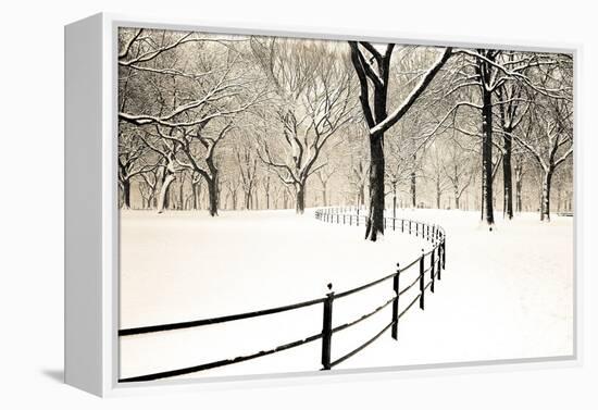 Central Park Snow-Andrew Geiger-Framed Stretched Canvas