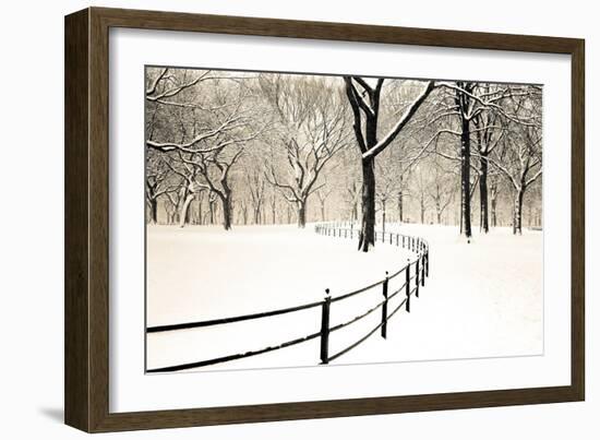 Central Park Snow-Andrew Geiger-Framed Art Print