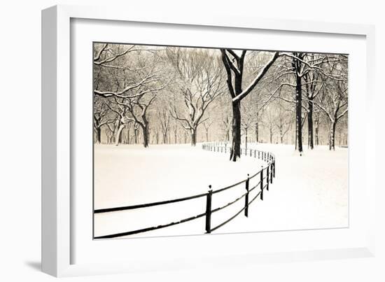 Central Park Snow-Andrew Geiger-Framed Art Print