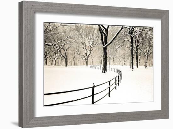 Central Park Snow-Andrew Geiger-Framed Premium Giclee Print