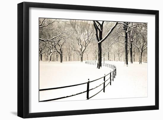 Central Park Snow-Andrew Geiger-Framed Premium Giclee Print