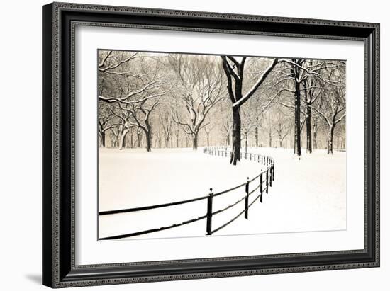 Central Park Snow-Andrew Geiger-Framed Premium Giclee Print