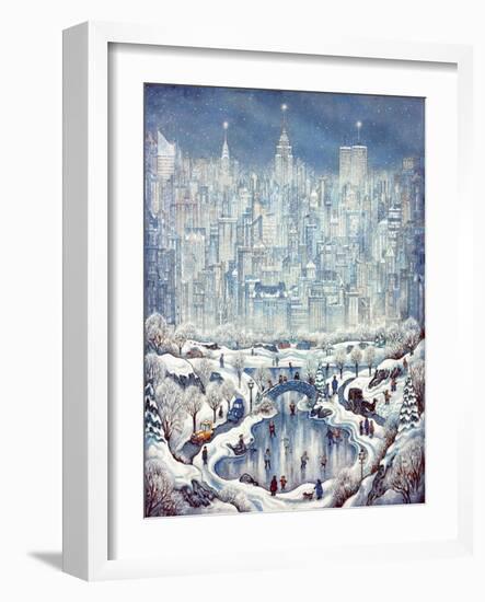 Central Park Snow-Bill Bell-Framed Giclee Print