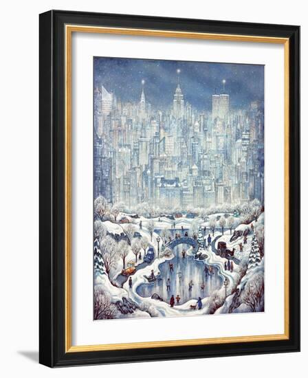 Central Park Snow-Bill Bell-Framed Giclee Print