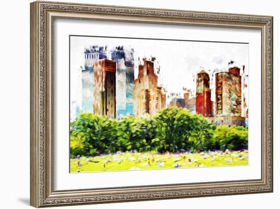 Central Park Summer III - In the Style of Oil Painting-Philippe Hugonnard-Framed Giclee Print