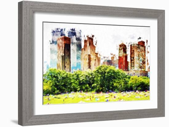 Central Park Summer III - In the Style of Oil Painting-Philippe Hugonnard-Framed Giclee Print