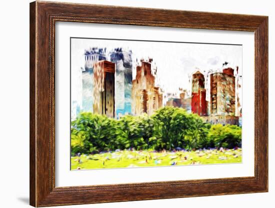 Central Park Summer III - In the Style of Oil Painting-Philippe Hugonnard-Framed Giclee Print