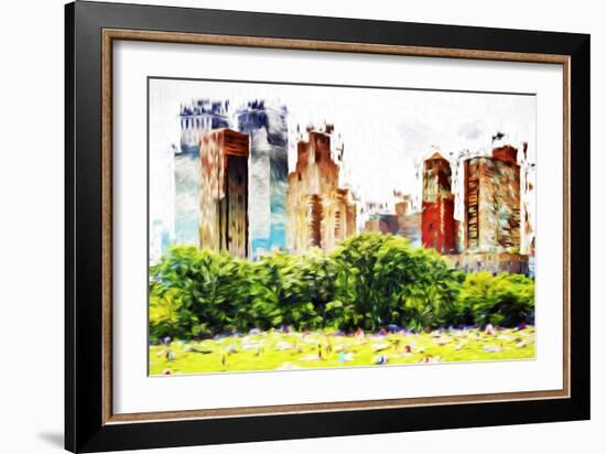 Central Park Summer III - In the Style of Oil Painting-Philippe Hugonnard-Framed Giclee Print