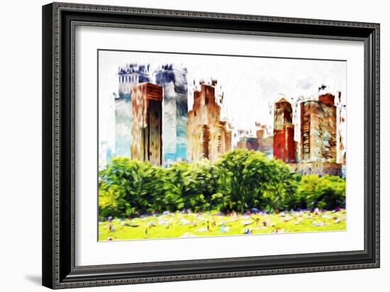 Central Park Summer III - In the Style of Oil Painting-Philippe Hugonnard-Framed Giclee Print