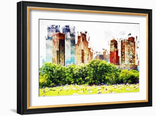 Central Park Summer III - In the Style of Oil Painting-Philippe Hugonnard-Framed Giclee Print