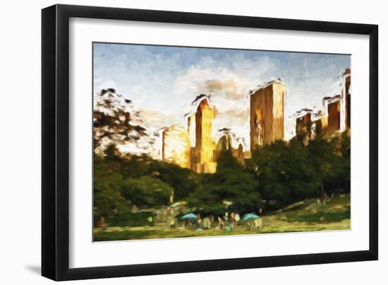 Central Park Sunset IV - In the Style of Oil Painting-Philippe Hugonnard-Framed Giclee Print