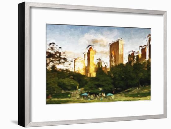 Central Park Sunset IV - In the Style of Oil Painting-Philippe Hugonnard-Framed Giclee Print