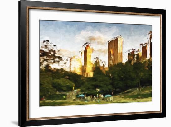 Central Park Sunset IV - In the Style of Oil Painting-Philippe Hugonnard-Framed Giclee Print
