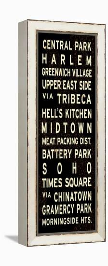 Central Park Weathered Sign-null-Framed Stretched Canvas